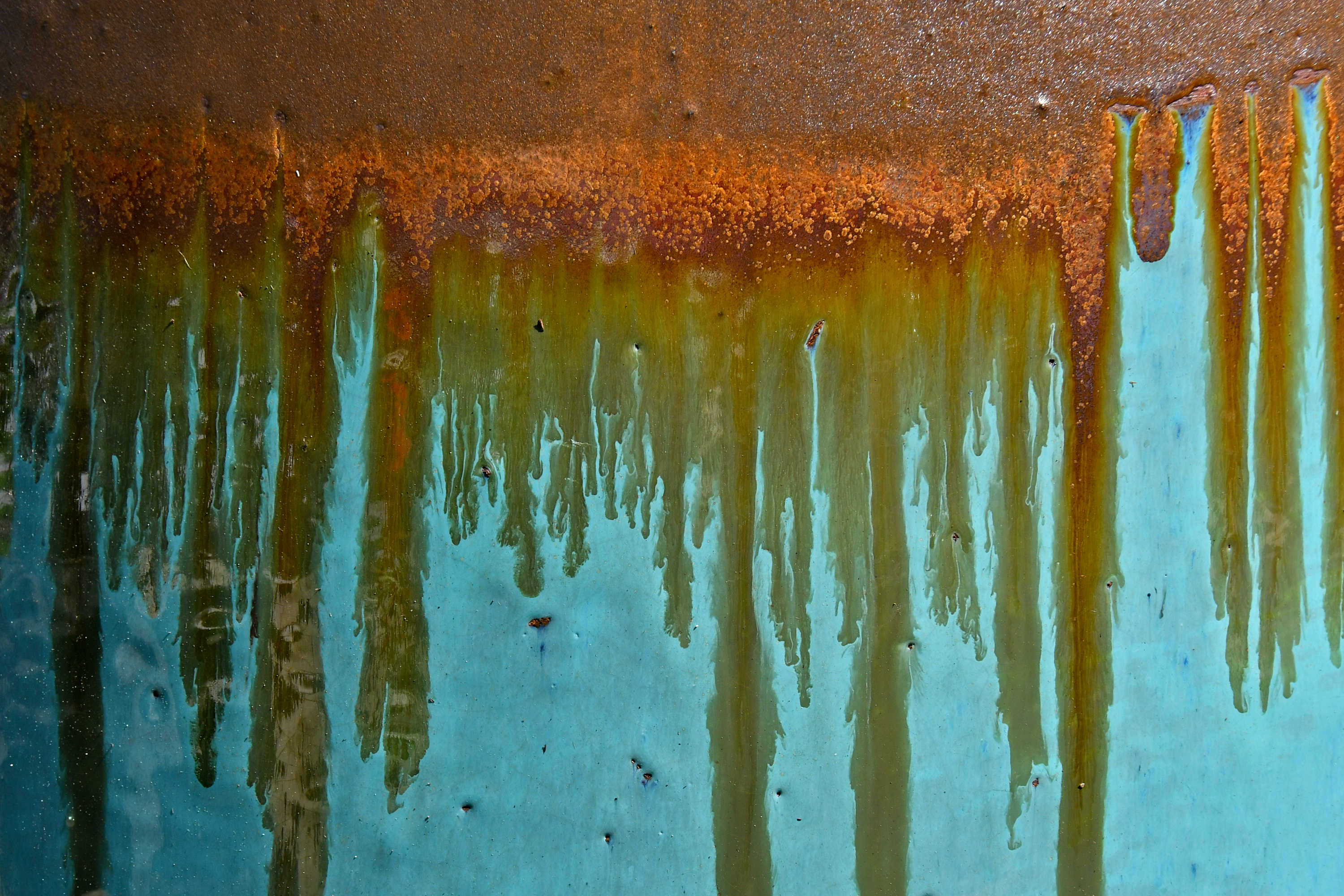 Dripped ceramic glazed surface.
